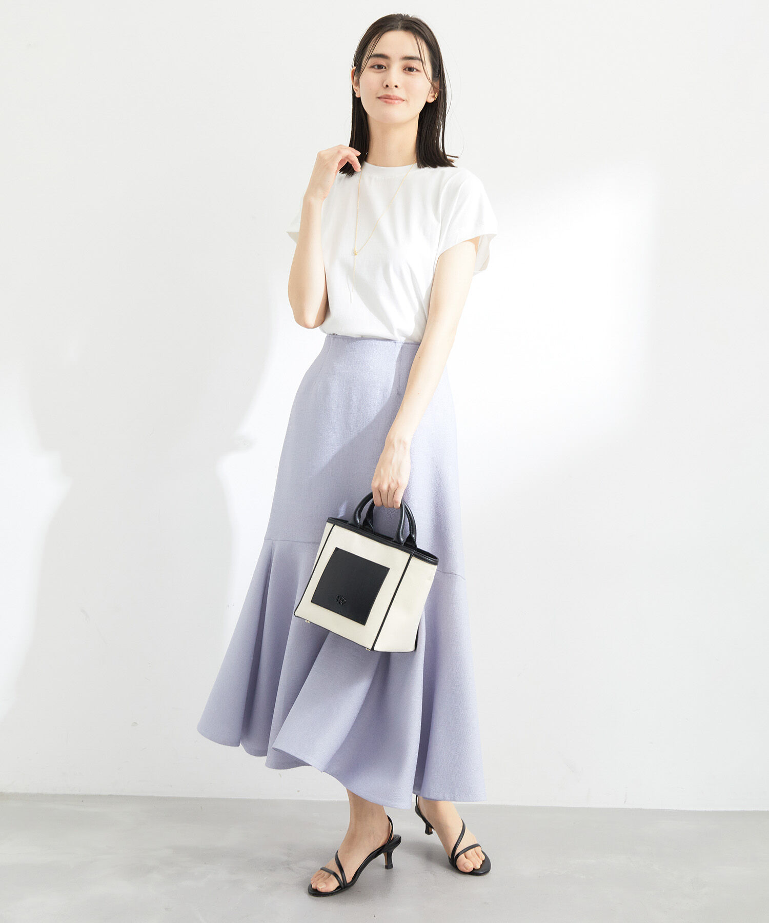 ROPE「【新色追加】【洗える】アームレットキャップスリーブTシャツ」|Tシャツ・カットソー|