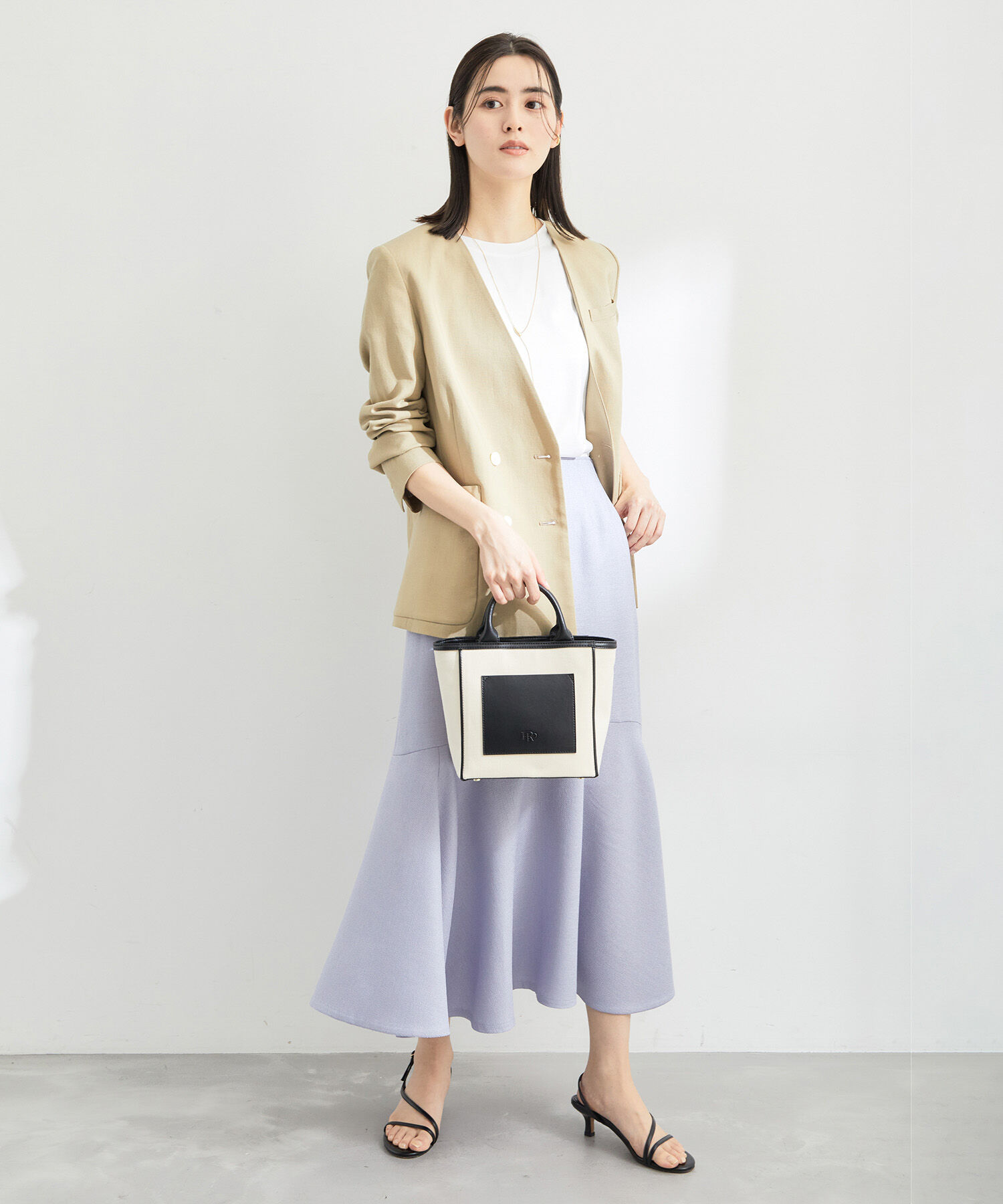 ROPE「【新色追加】【洗える】アームレットキャップスリーブTシャツ」|Tシャツ・カットソー|