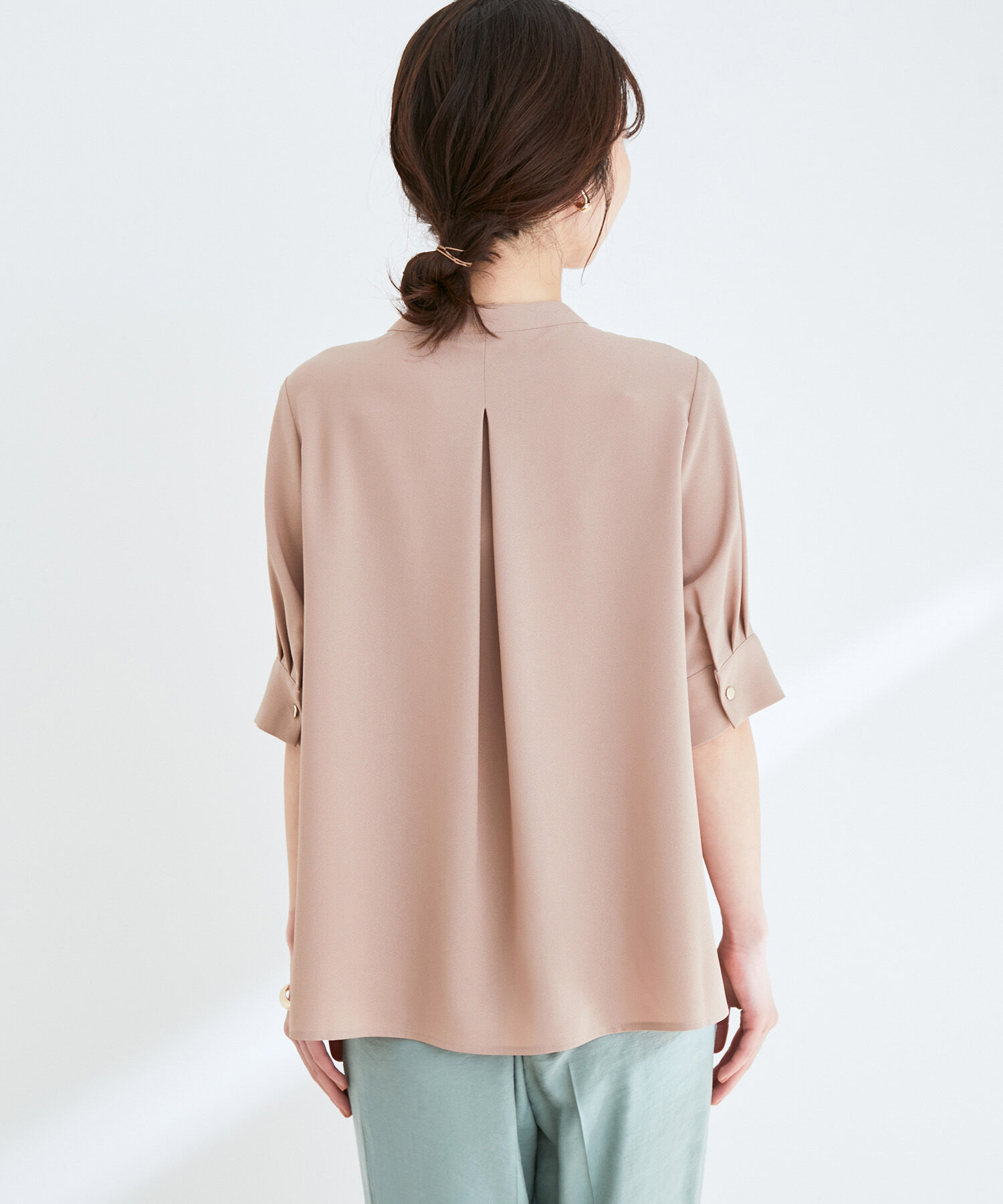 VIS「【EASY CARE】【新色追加】2WAYフロントタックブラウス」|シャツ・ブラウス|