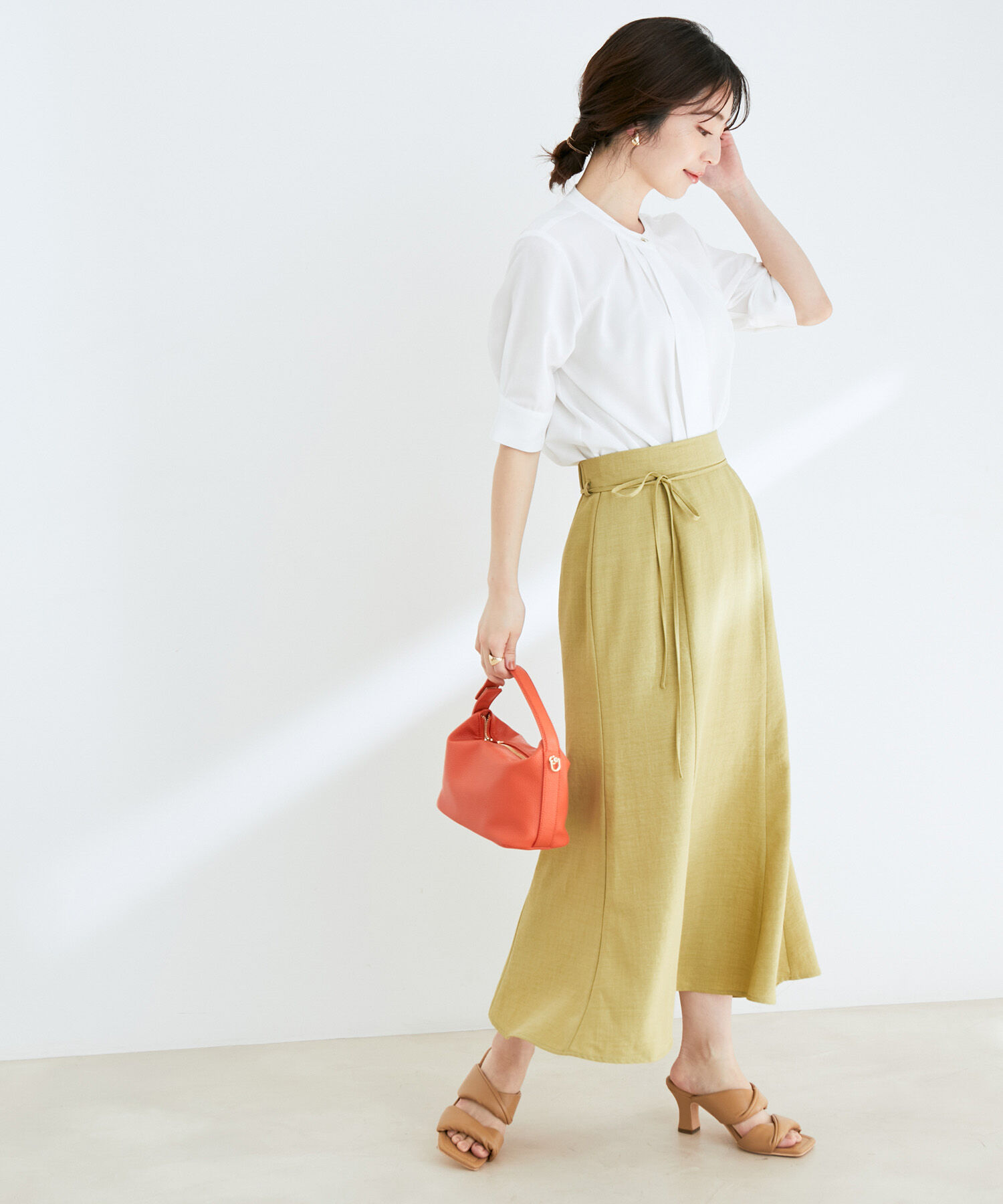 VIS「【EASY CARE】【新色追加】2WAYフロントタックブラウス」|シャツ・ブラウス|