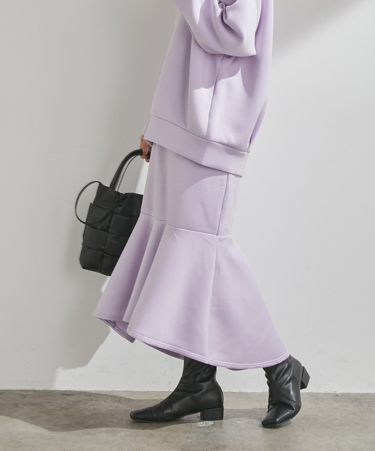 VIS「【スフレタッチ】ダンボールニットマーメイドスカート」|スカート|