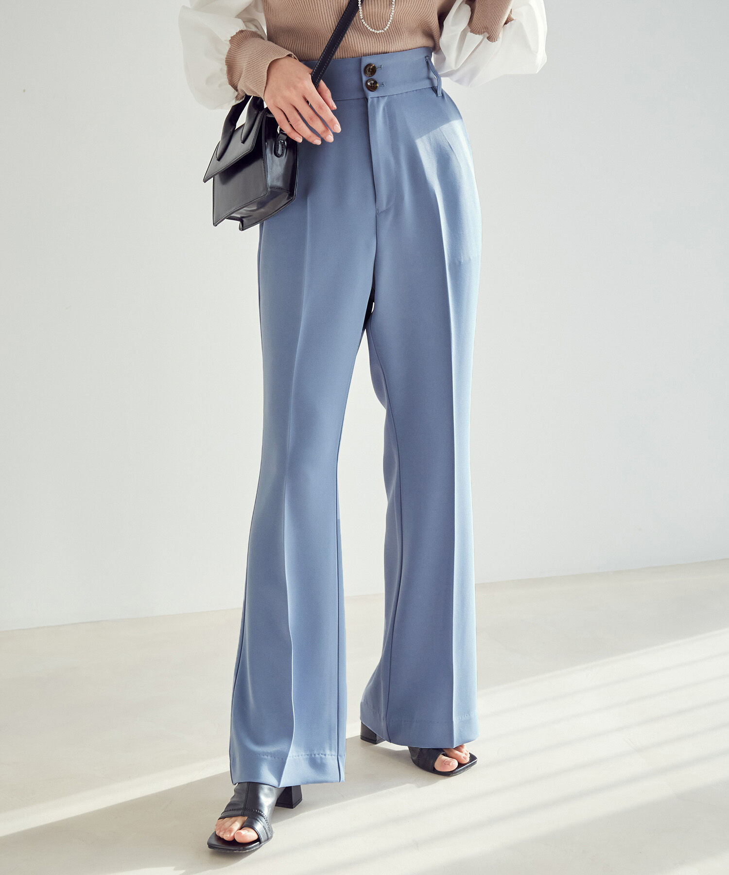 vis-a-vis「【WEB限定】【選べるカラー!コスパ最強パンツ】フレアーパンツ【洗濯機可】」|スラックス|