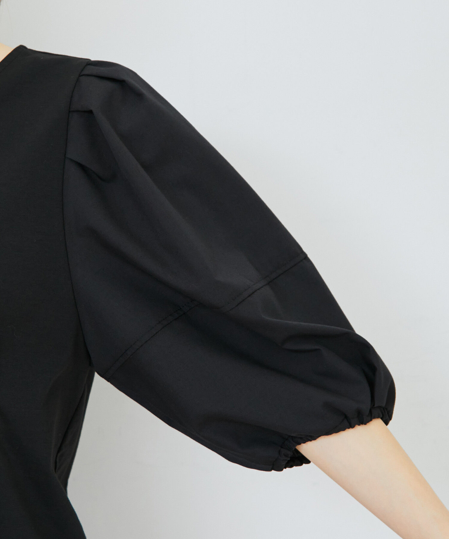 VIS「【洗える】ボリュームスリーブ異素材カットプルオーバー」|Tシャツ・カットソー|