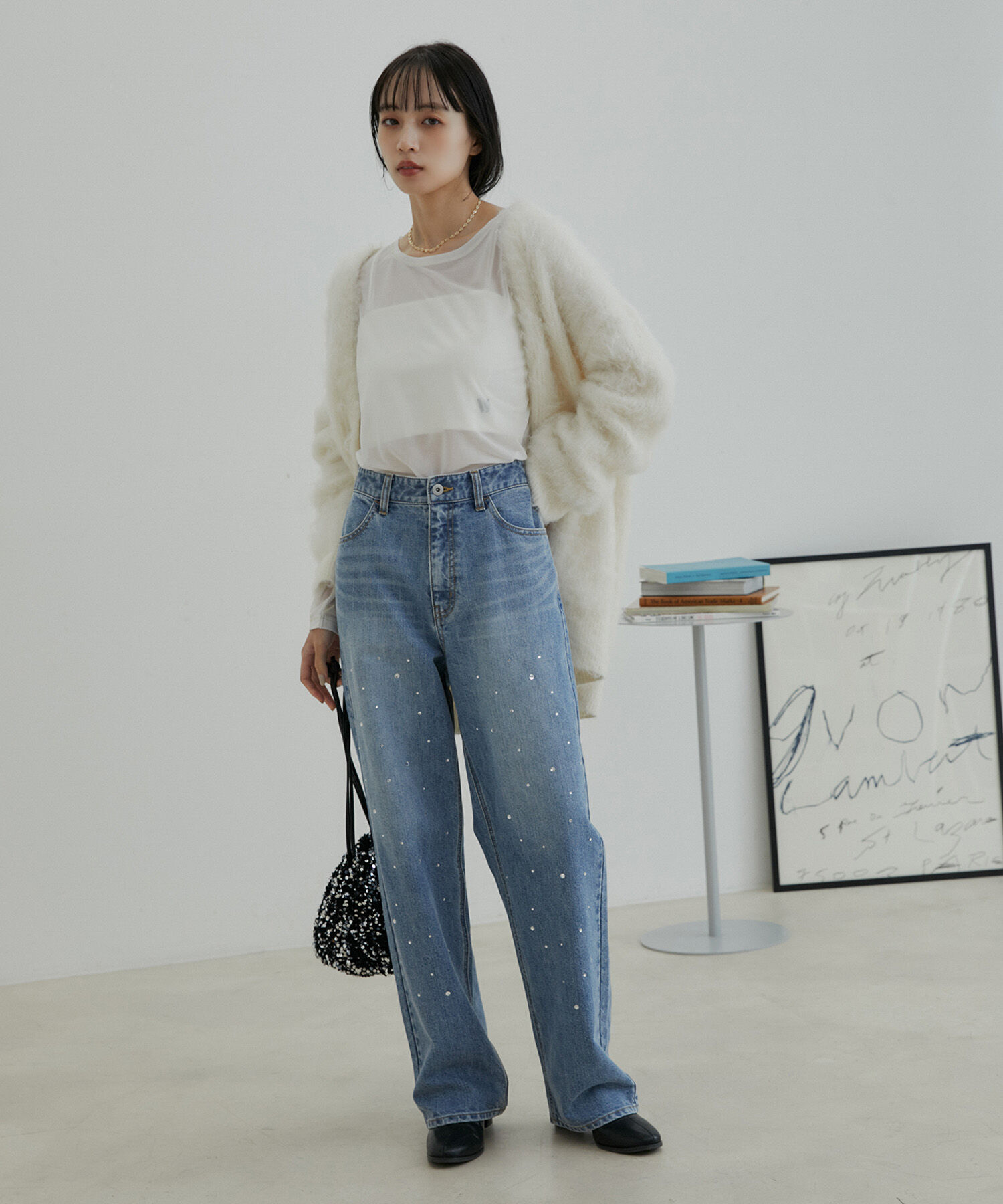 VIS「【洗える】クルーネックシアーロングTシャツ」|Tシャツ・カットソー|