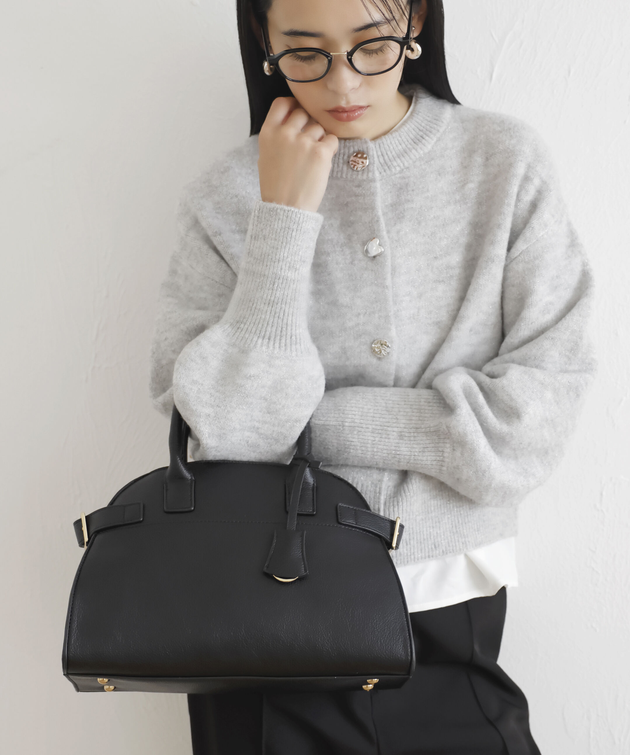 VIS「【大容量】【2WAY】キーチャーム付きボストンバッグ」|トートバッグ|