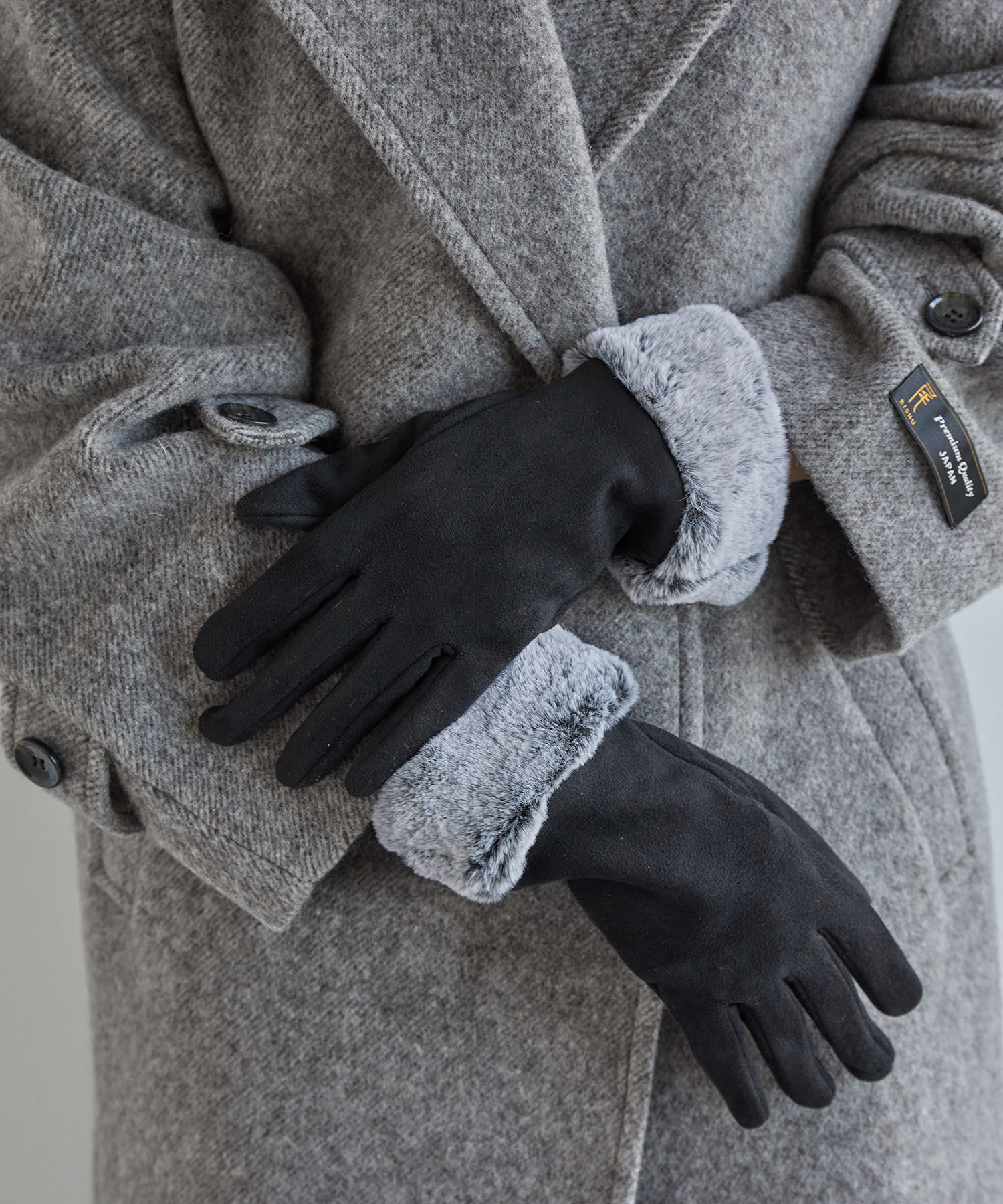 VIS「フェイクスェードファーグローブ」|手袋|