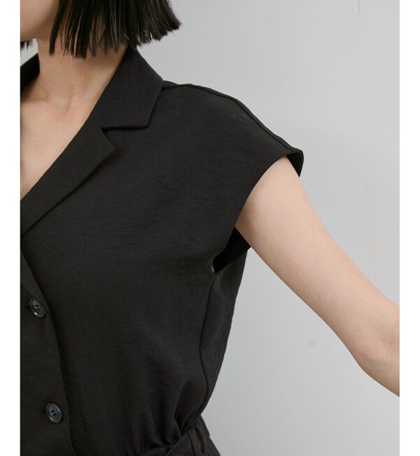 VIS「エアタン加工リラックスロンパース」|オールインワン|