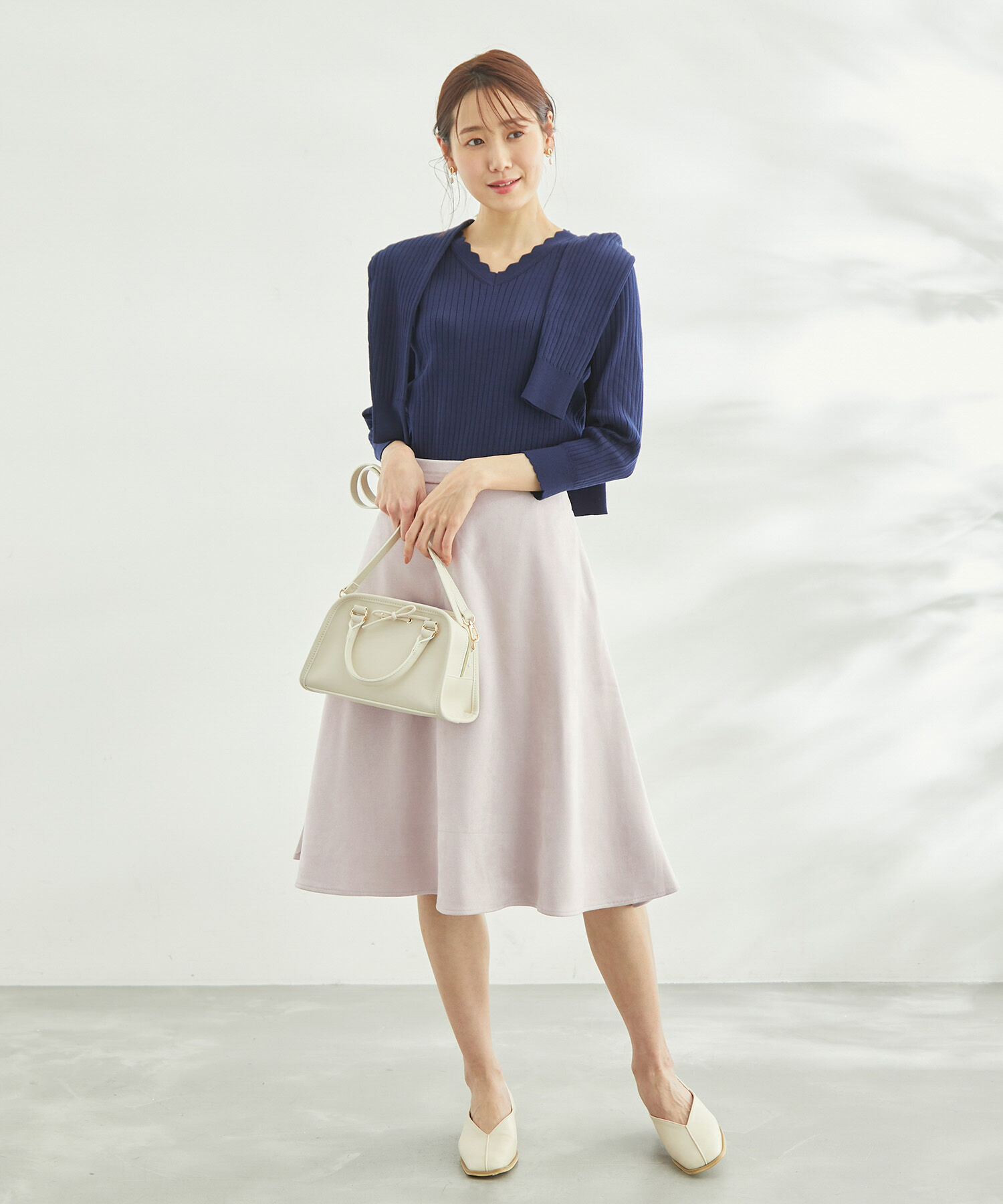 Rope&rsquo;Picnic「リサイクルポリエステルダンボールフレアスカート」|スカート|