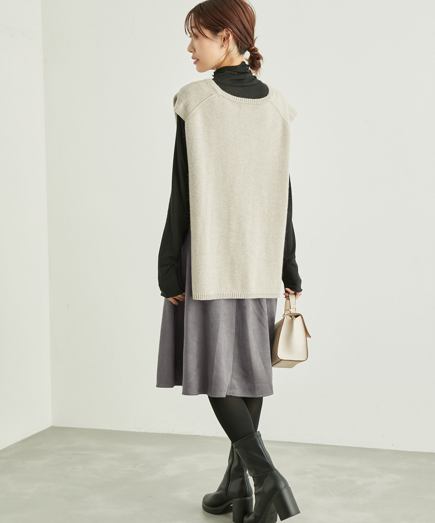 Rope&rsquo;Picnic「リサイクルポリエステルダンボールフレアスカート」|スカート|