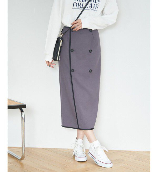 Rope&rsquo;Picnic「チェック＆無地リバーシブルスカート」|スカート|