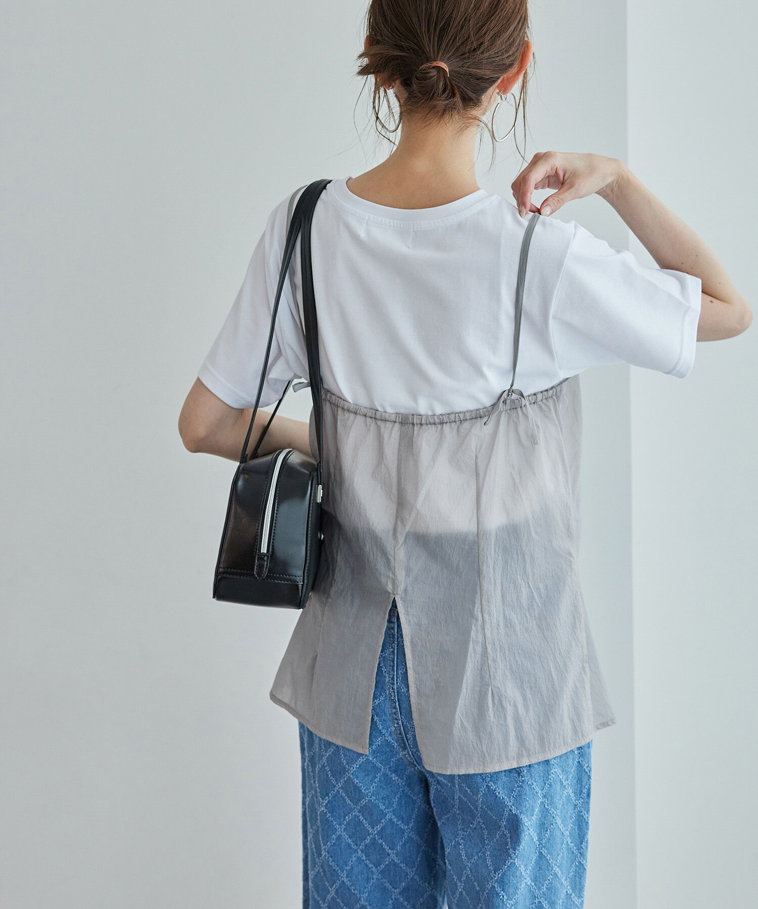 ROPE PICNIC PASSAGE「シアーミドル丈レイヤードキャミソール」|ベスト・ジレ|