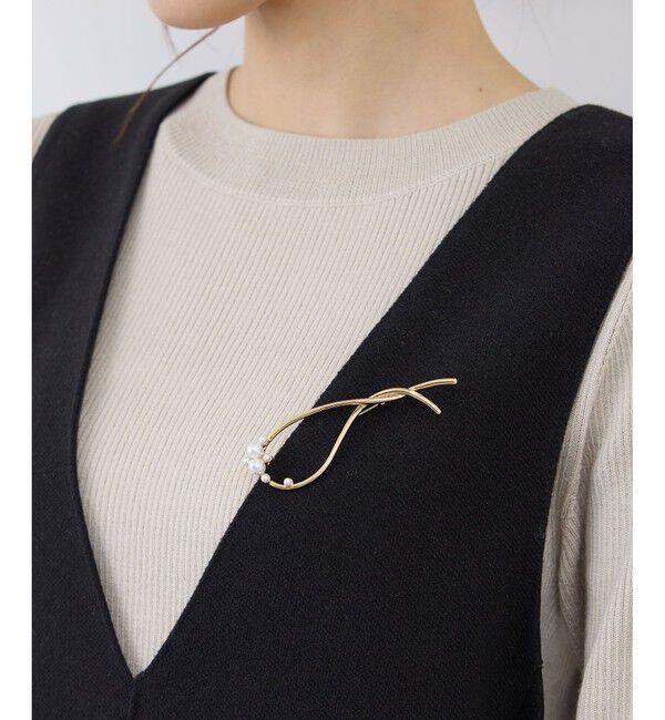 ROPE PICNIC PASSAGE「スリムメタルデザインブローチ」|ブローチ・コサージュ|