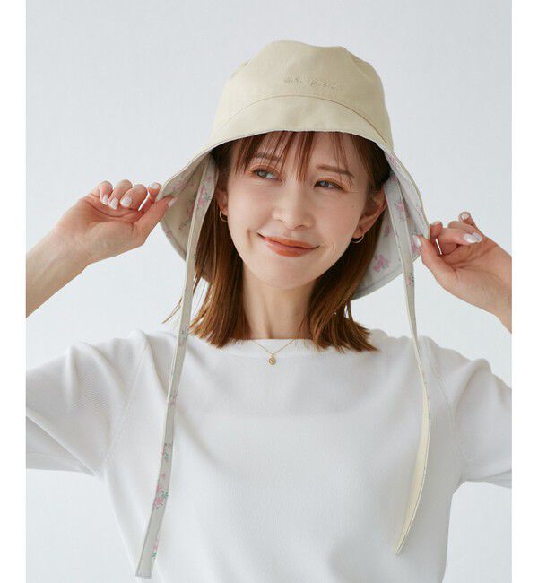 ROPE PICNIC PASSAGE「【UVカット・前後2WAY】マルチウェイフラワーリバーシブルハット」|ハット|生成メイン