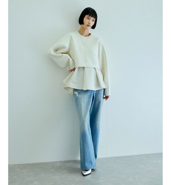 ADAM ET ROPE'「レイヤードペプラムチュニック」|その他|