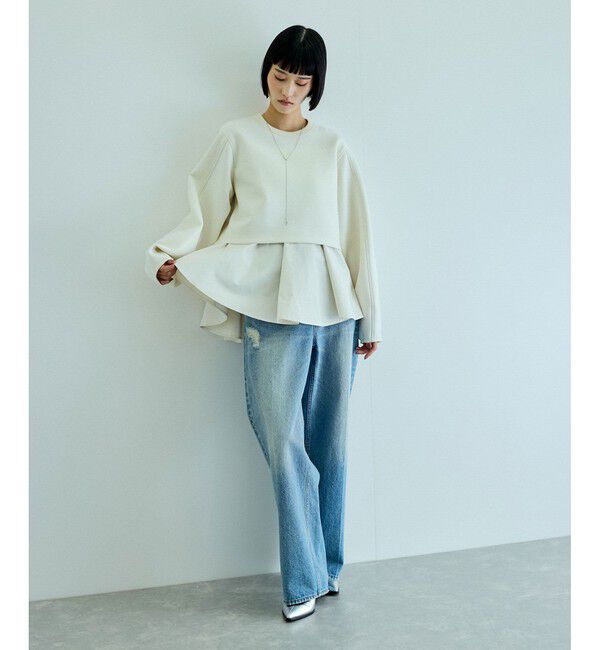 ADAM ET ROPE'「レイヤードペプラムチュニック」|その他|