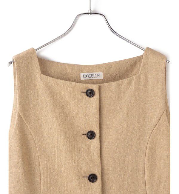 ADAM ET ROPE'「【EMOELLE】スクエアネックジレトップス」|ベスト・ジレ|