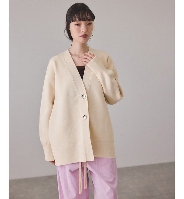 ADAM ET ROPE'「【サステナブル】マルチwayリボンミドルカーディガン」|カーディガン|