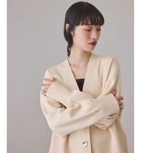 ADAM ET ROPE'「【サステナブル】マルチwayリボンミドルカーディガン」|カーディガン|