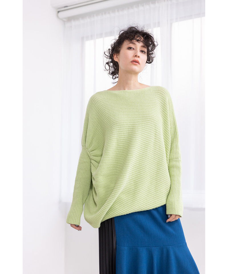  「アシンメトリーニットプルオーバー」|ニット・セーター|