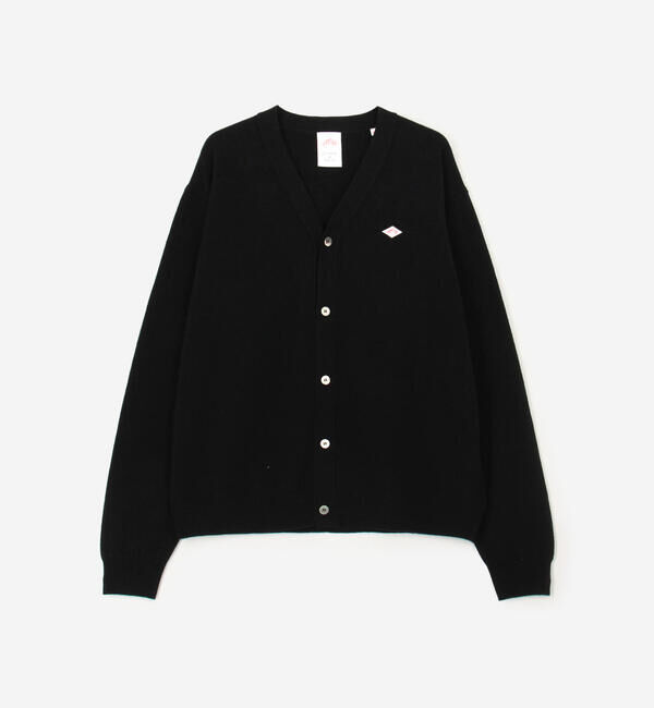 DANTON「DANTON | ラムウール Vネックニットカーディガン MEN」|ニット・セーター|BLACK