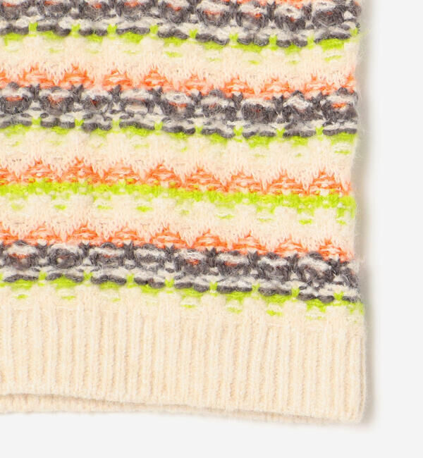 LE GLAZIK「LE GLAZIK | ジャカード クルーネックニットベスト WOMEN」|ニット・セーター|