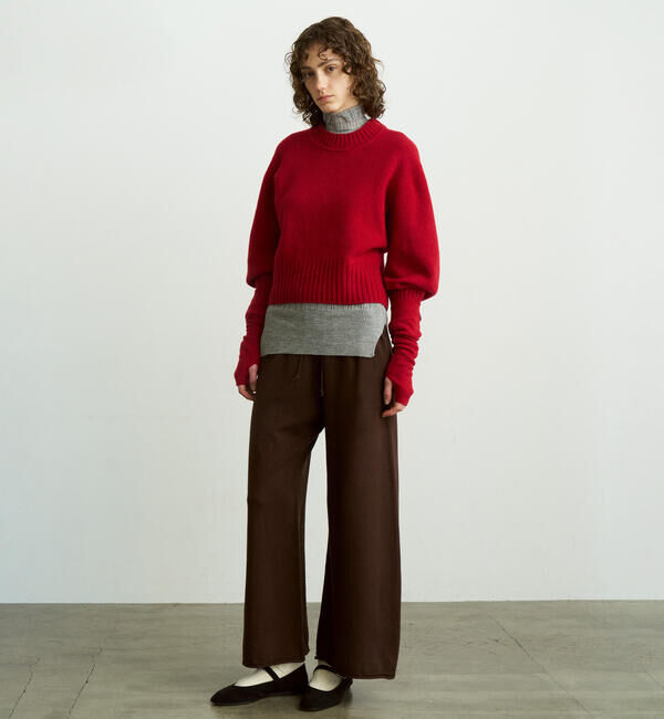 UNFIL「UNFIL | ラムズウール クルーネックニットプルオーバー WOMEN」|ニット・セーター|