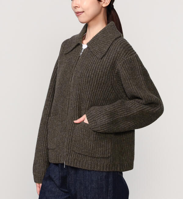  「RYE TENDER | 〈別注〉フルジップ ニットブルゾン WOMEN」|ニット・セーター|