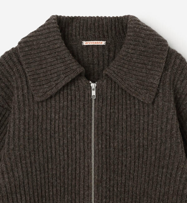 「RYE TENDER | 〈別注〉フルジップ ニットブルゾン WOMEN」|ニット・セーター|
