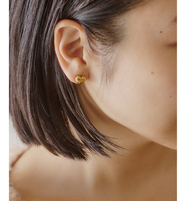  「【Hoaw.】Heart Gold ピアス」|リング|