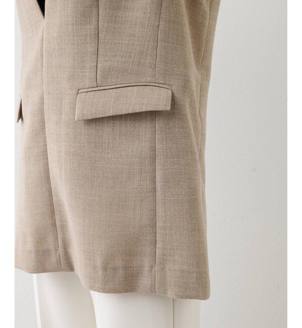  「ジュートライクVネックプルオーバージレ」|ベスト・ジレ|