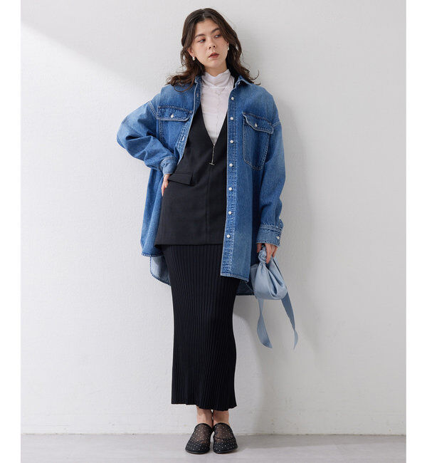  「ジュートライクVネックプルオーバージレ」|ベスト・ジレ|