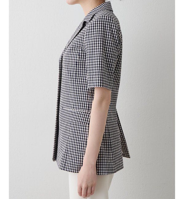  「ギンガムチェックハーフスリーブジャケット」|その他|
