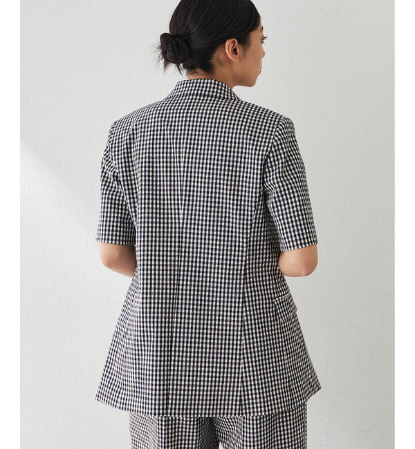  「ギンガムチェックハーフスリーブジャケット」|その他|