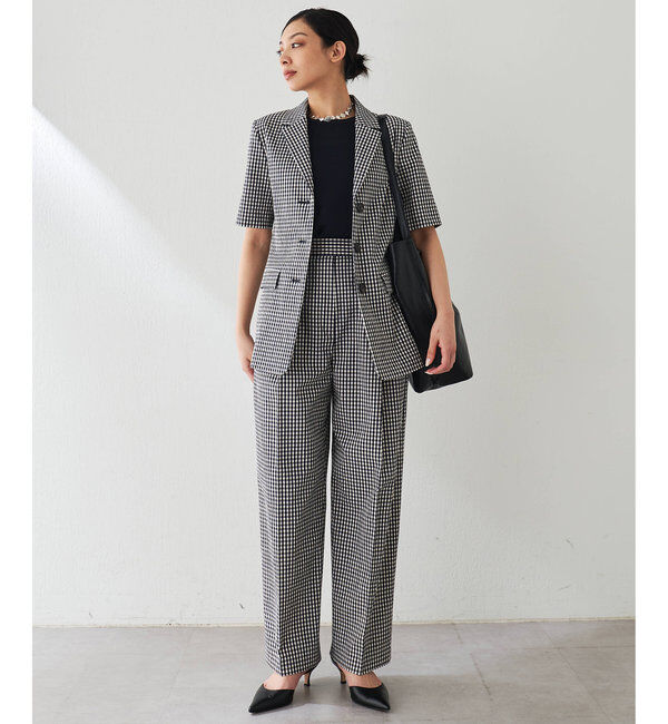  「ギンガムチェックハーフスリーブジャケット」|その他|