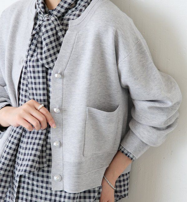  「スキッパースウェットライクカーディガン」|ニット・セーター|
