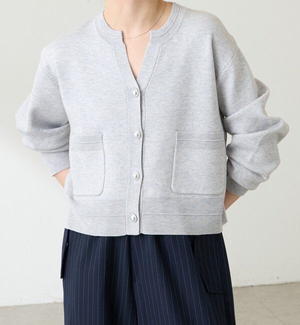  「スキッパースウェットライクカーディガン」|ニット・セーター|