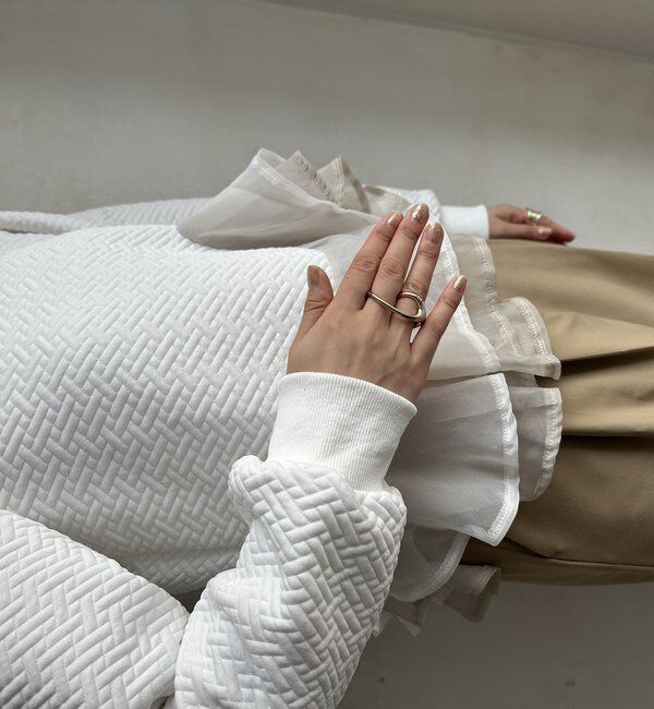  「【WEB限定】ペプラム切替トップス」|Tシャツ・カットソー|