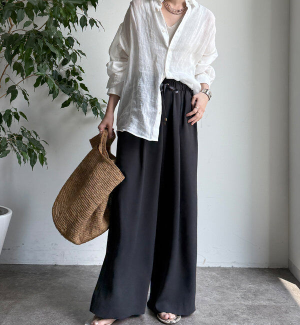  「ドロストワイドパンツ」|チノ|