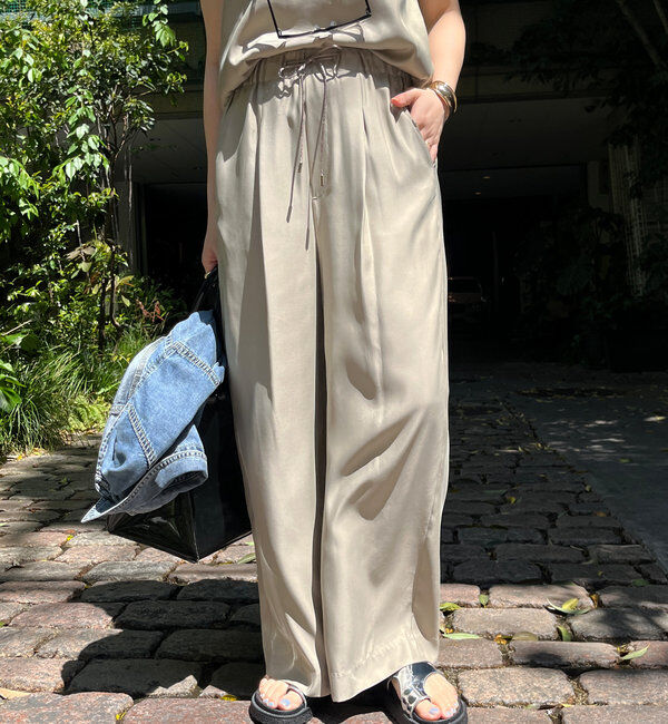  「【ウォッシャブル】キュプライージーパンツ」|チノ|