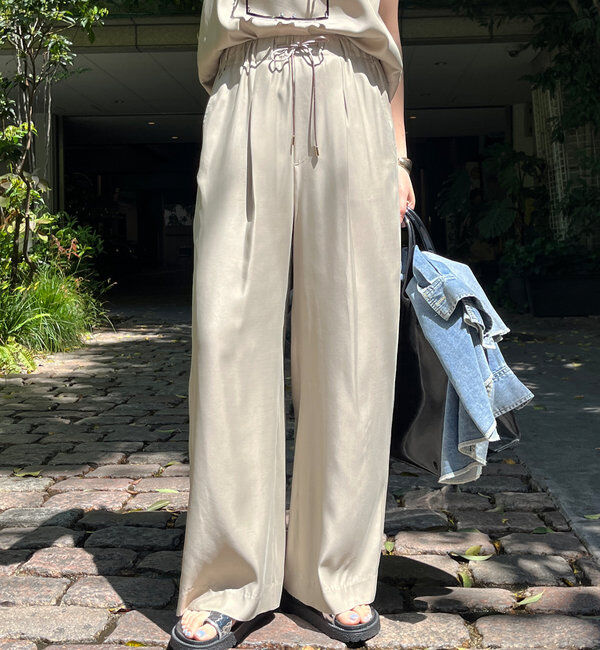  「【ウォッシャブル】キュプライージーパンツ」|チノ|