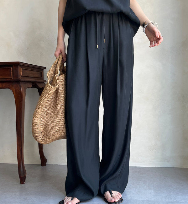  「【ウォッシャブル】キュプライージーパンツ」|チノ|