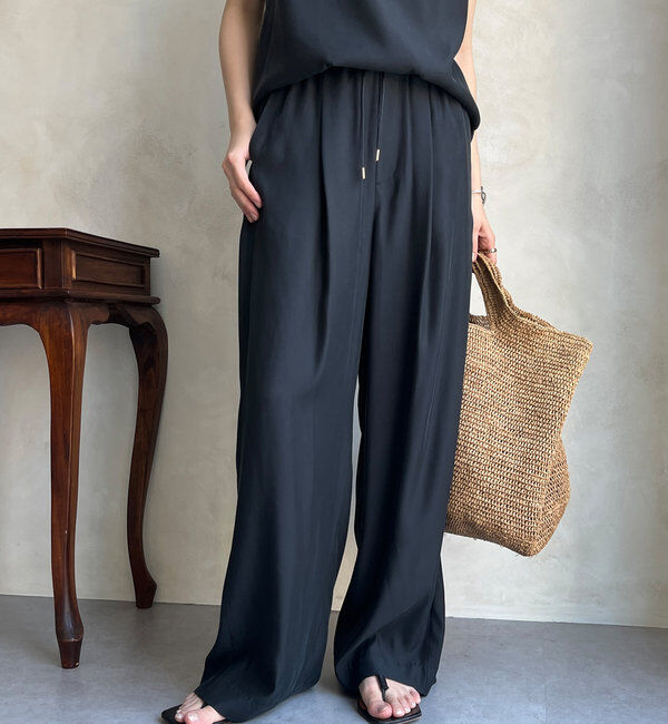  「【ウォッシャブル】キュプライージーパンツ」|チノ|