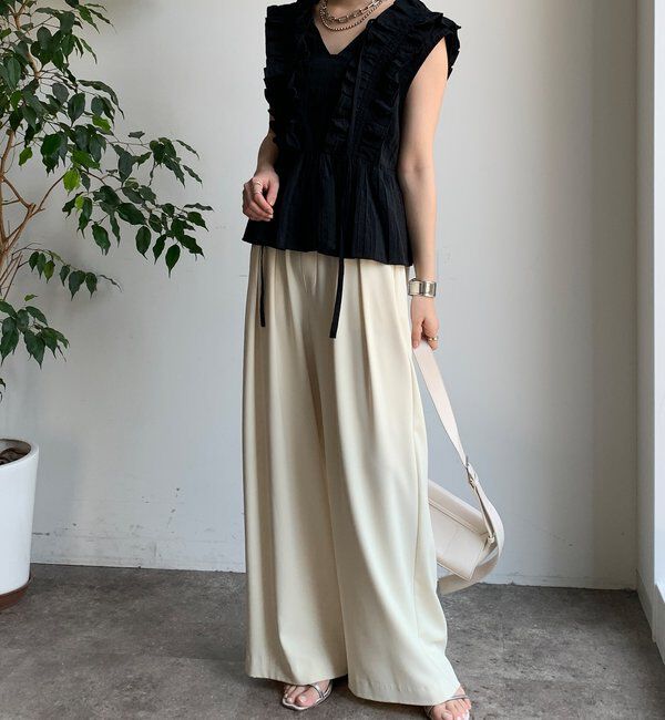  「【WEB限定/前後2WAY仕様】 フリルベスト」|シャツ・ブラウス|