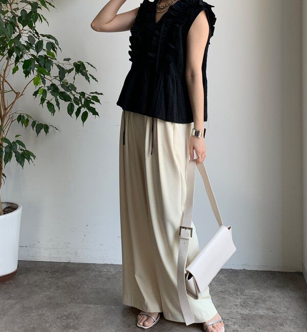  「【WEB限定/前後2WAY仕様】 フリルベスト」|シャツ・ブラウス|