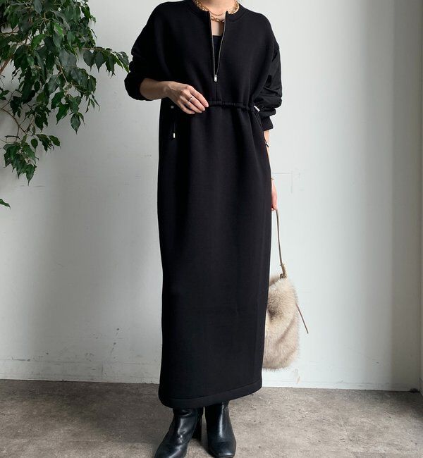  「袖異素材切替ダンボールワンピース」|ワンピース|