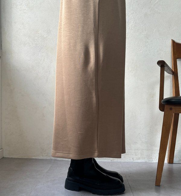  「【WEB限定】ウエストベルト異素材切替ワンピース」|ワンピース|