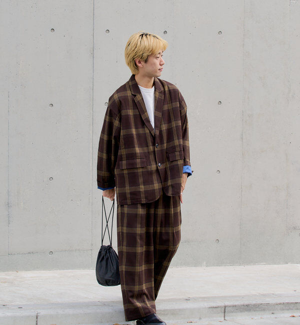  「【WHIMSIC/2サイズ展開】ルーズフィットイージースラックス」|チノ|