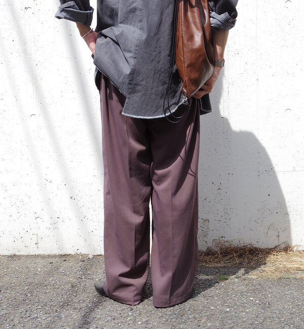  「【WHIMSIC/2サイズ展開】ルーズフィットイージースラックス」|チノ|