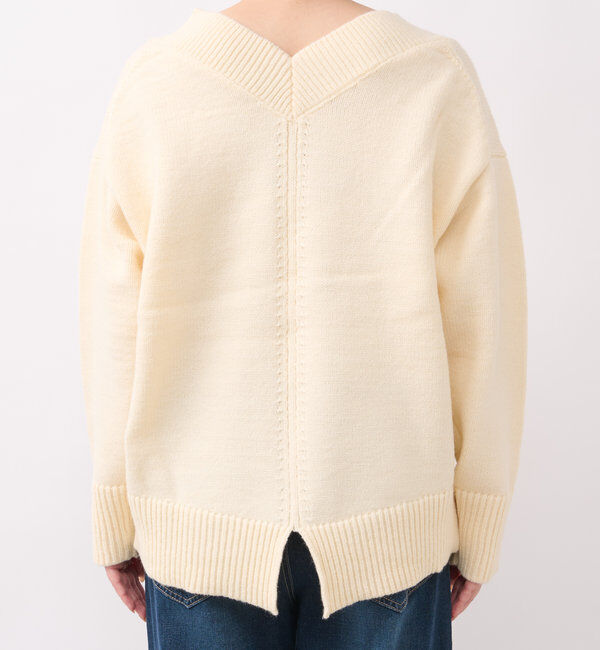  「《デコルテのキレイ見せ》ワイドリブルーズニット」|ニット・セーター|