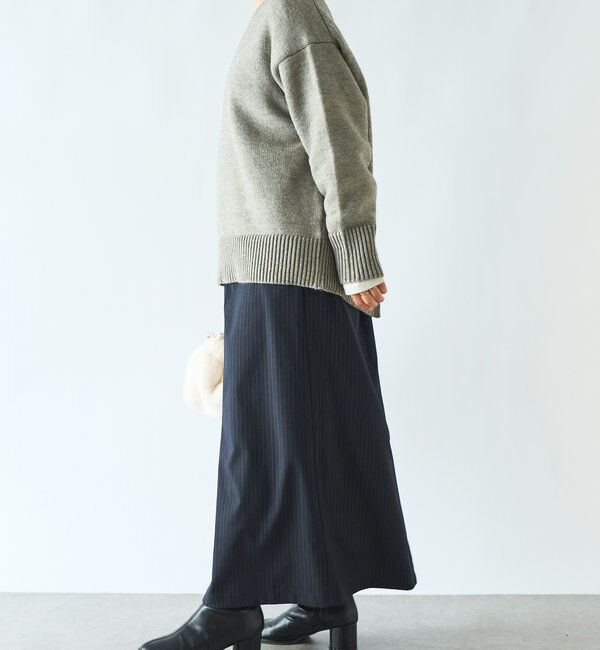  「《デコルテのキレイ見せ》ワイドリブルーズニット」|ニット・セーター|